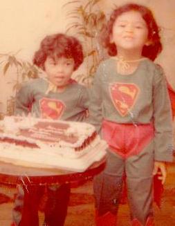 [Marcelle on her 5th bday, with her older sister, Pauline]
